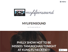 Tablet Screenshot of mylifeinsound.com